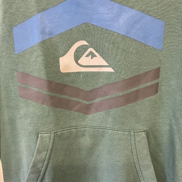 Quicksilver Boarding Company Unisex Teal Printed Hoodie Kids Sz Small - Picture 2 of 7